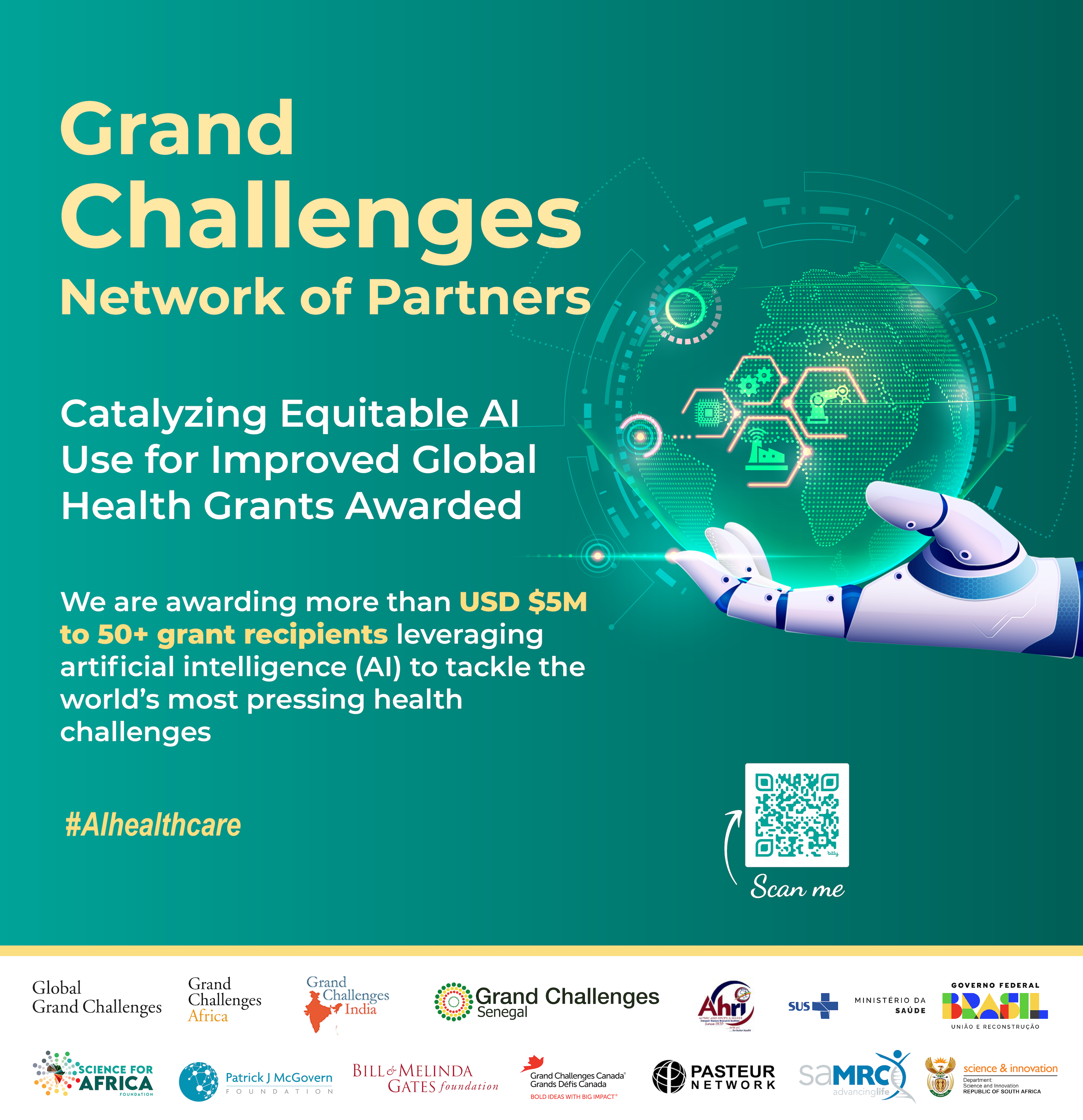 Grand Challenges: Catalysing equitable AI use for improved global health grants awarded